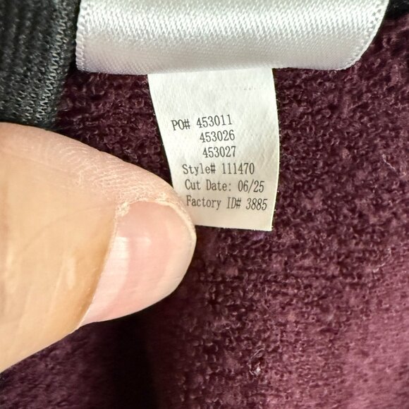 Maurices Womens Button-Detail Mock Neck Sweater Medium Gray & Burgundy Long Slee - Picture 16 of 16